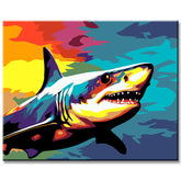 Painting by Numbers Colored Shark